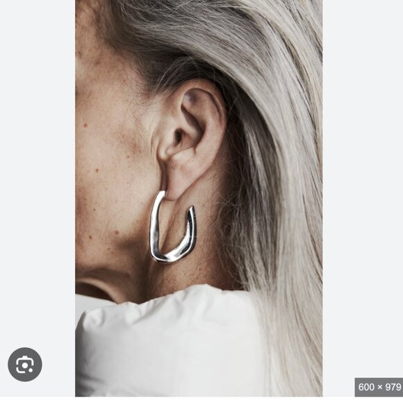 Jenny Bird Edith Hoops - Silver - Picture 1 of 6